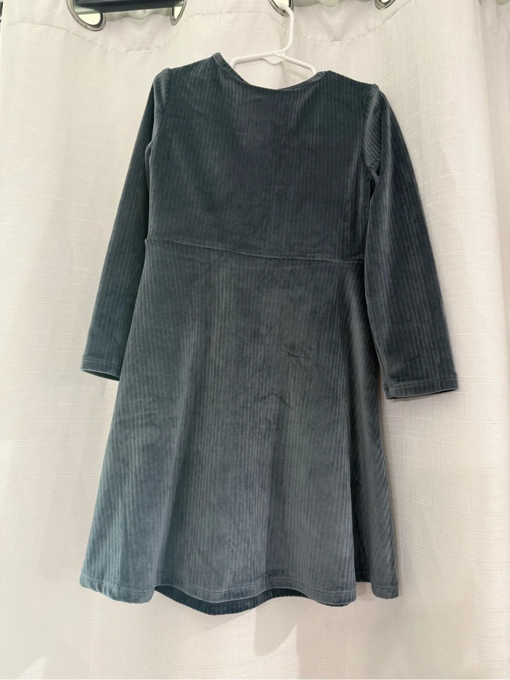 OshKosh B'gosh Girls Long-Sleeve Dress in Slate Blue/grey